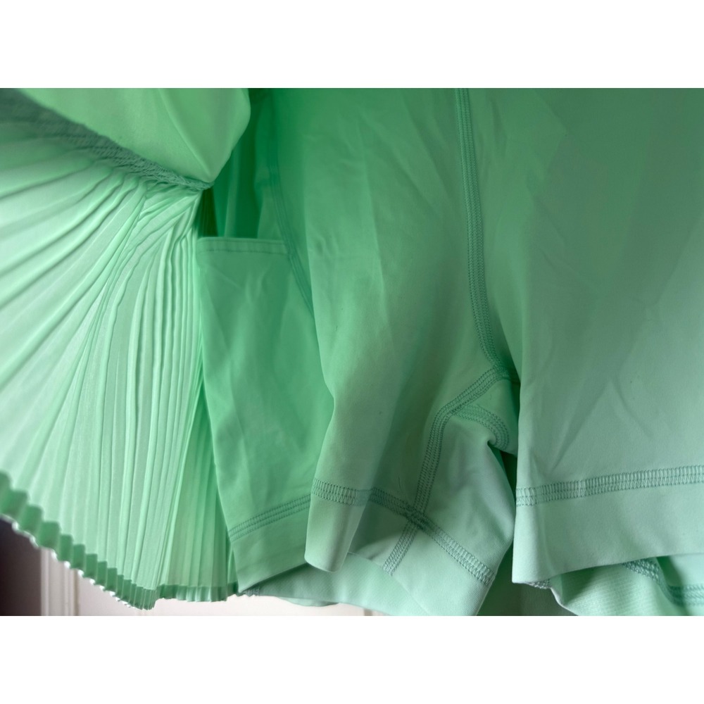 Lululemon Peek Pleat High-Rise Tennis Skirt Mint Moment Size 8 - Picture 8 of 14